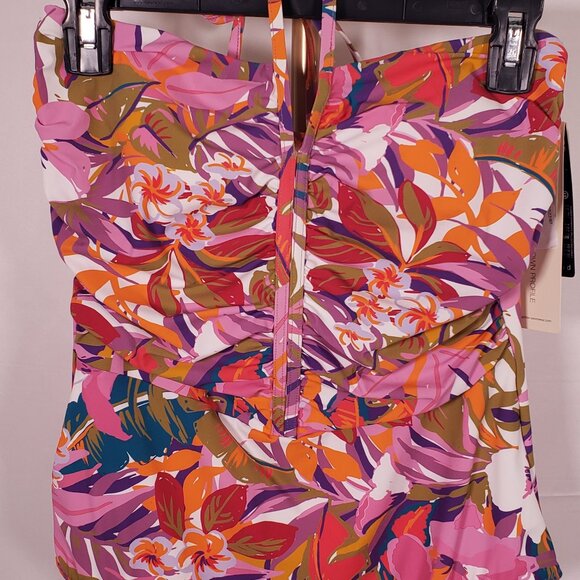 Profile by Gottex Tropikaia Tie Front One Piece Swimsuit SZ 12 NWT - Picture 4 of 8